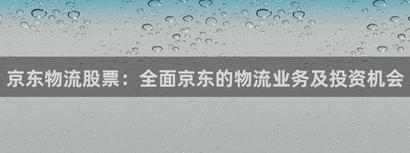 28圈龙虎：京东物流股票：全面京东的