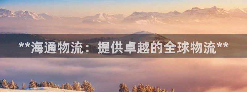 28圈充值金额随便：**海通物流：提